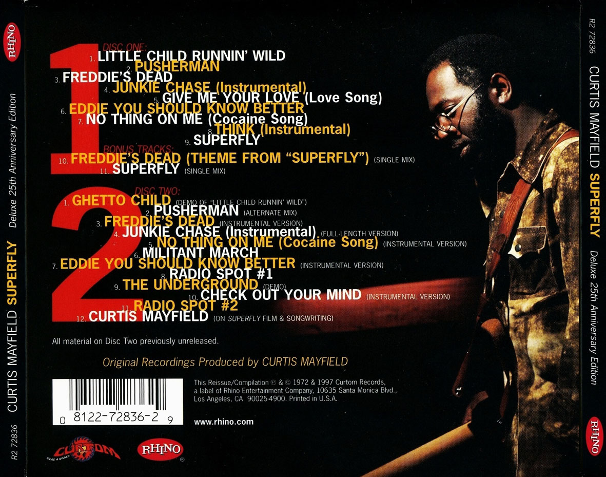 Cartula Trasera de Curtis Mayfield - Superfly (Deluxe 25th Anniversary Edition)