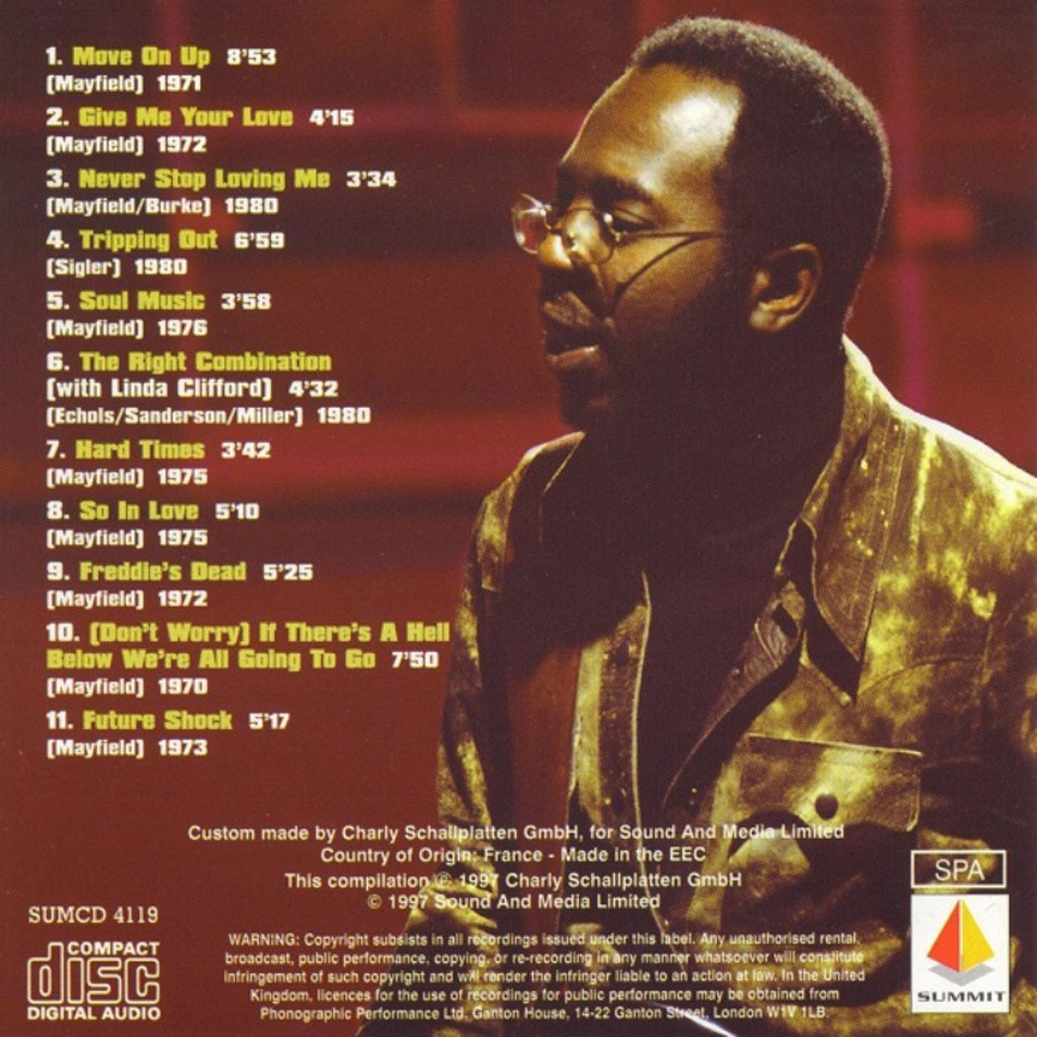 Cartula Interior Frontal de Curtis Mayfield - The Best Of Curtis Mayfield