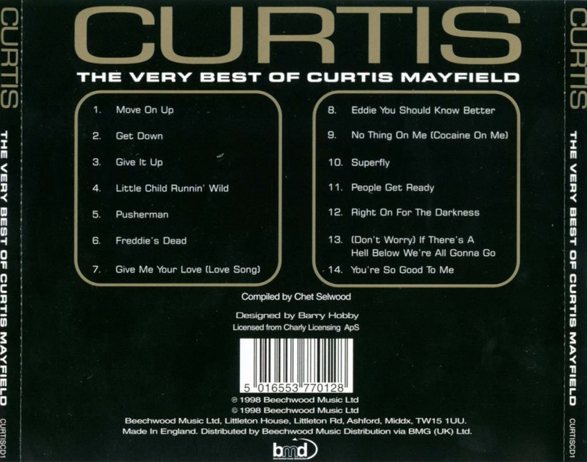 Cartula Trasera de Curtis Mayfield - The Very Best Of Curtis Mayfield (1998)