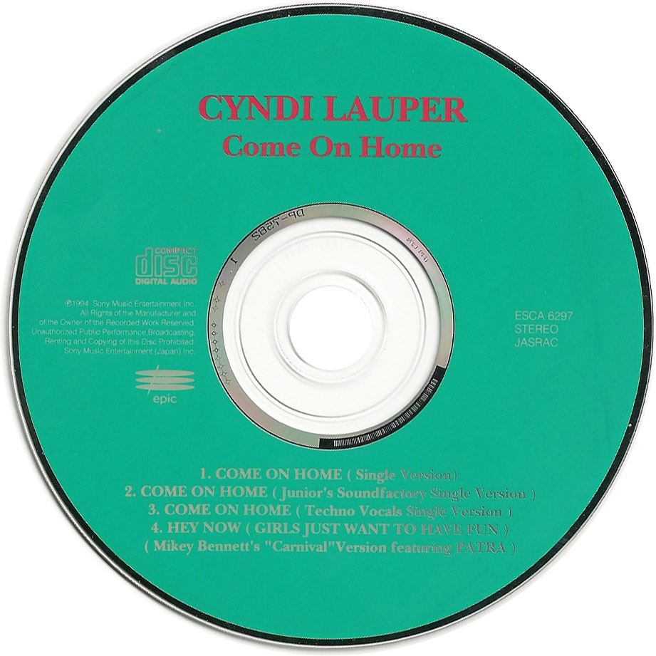 Cartula Cd de Cyndi Lauper - Come On Home (Cd Single)