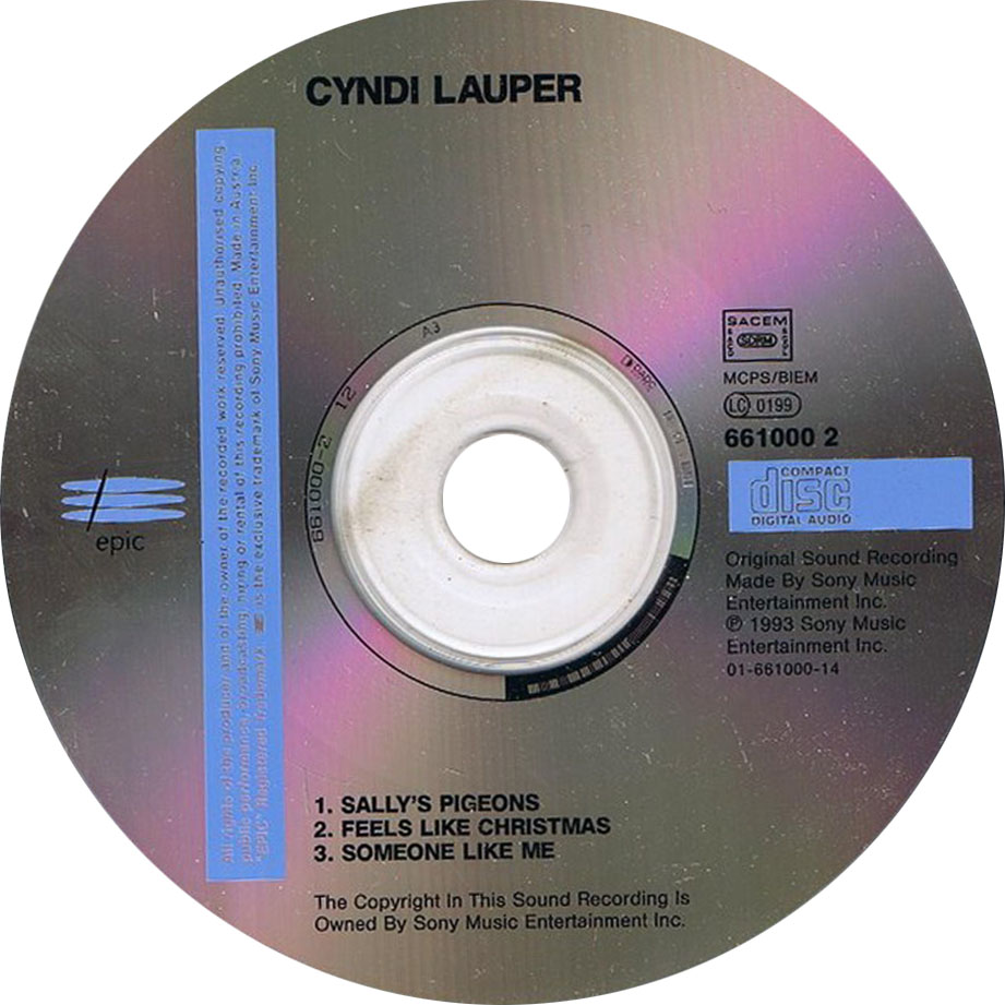 Cartula Cd de Cyndi Lauper - Sally's Pigeons (Cd Single)