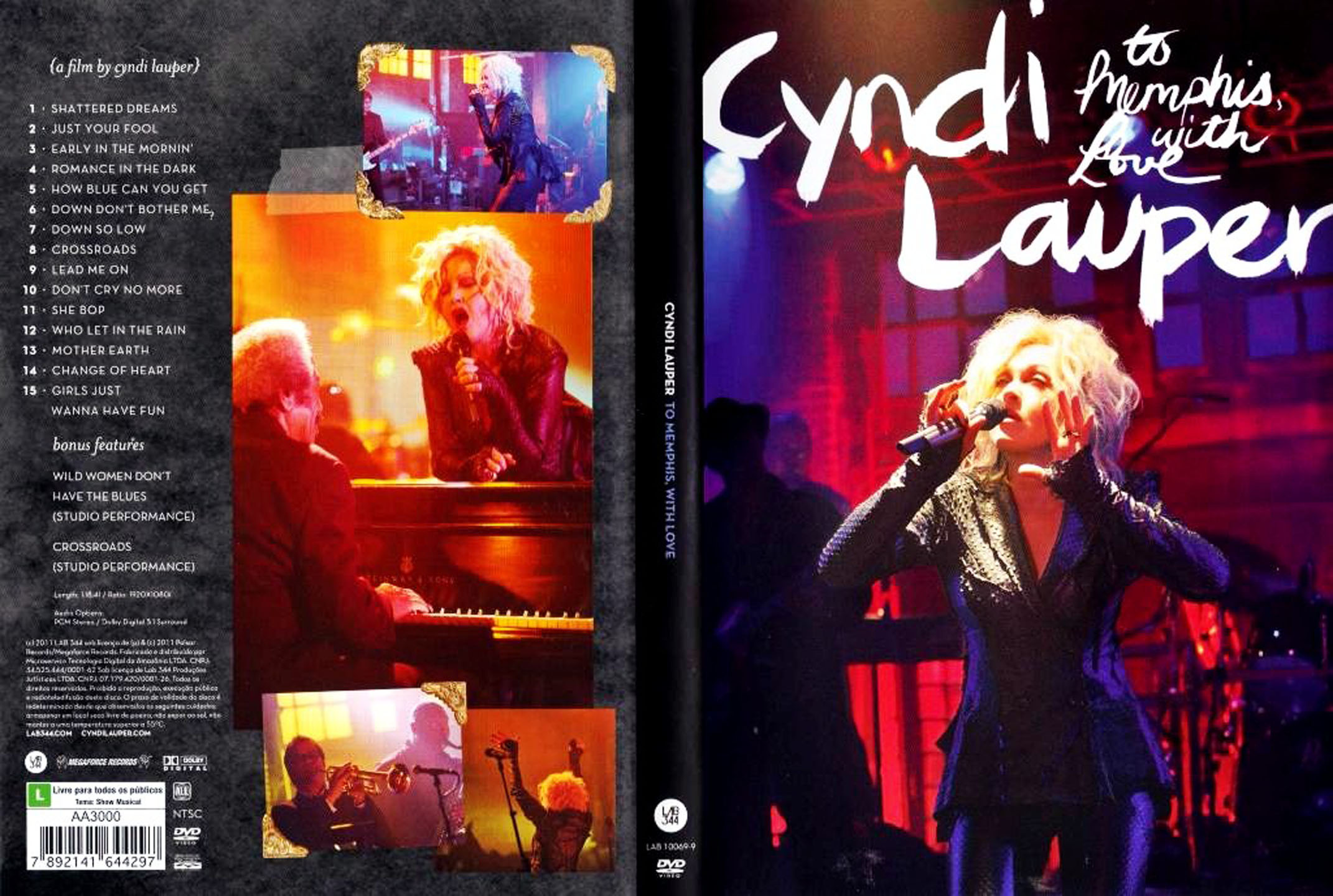 Cartula Caratula de Cyndi Lauper - To Memphis With Love (Dvd)