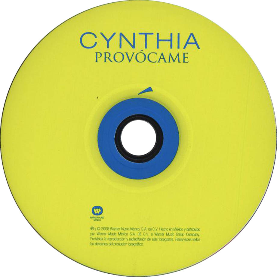 Cartula Cd de Cynthia - Provocame