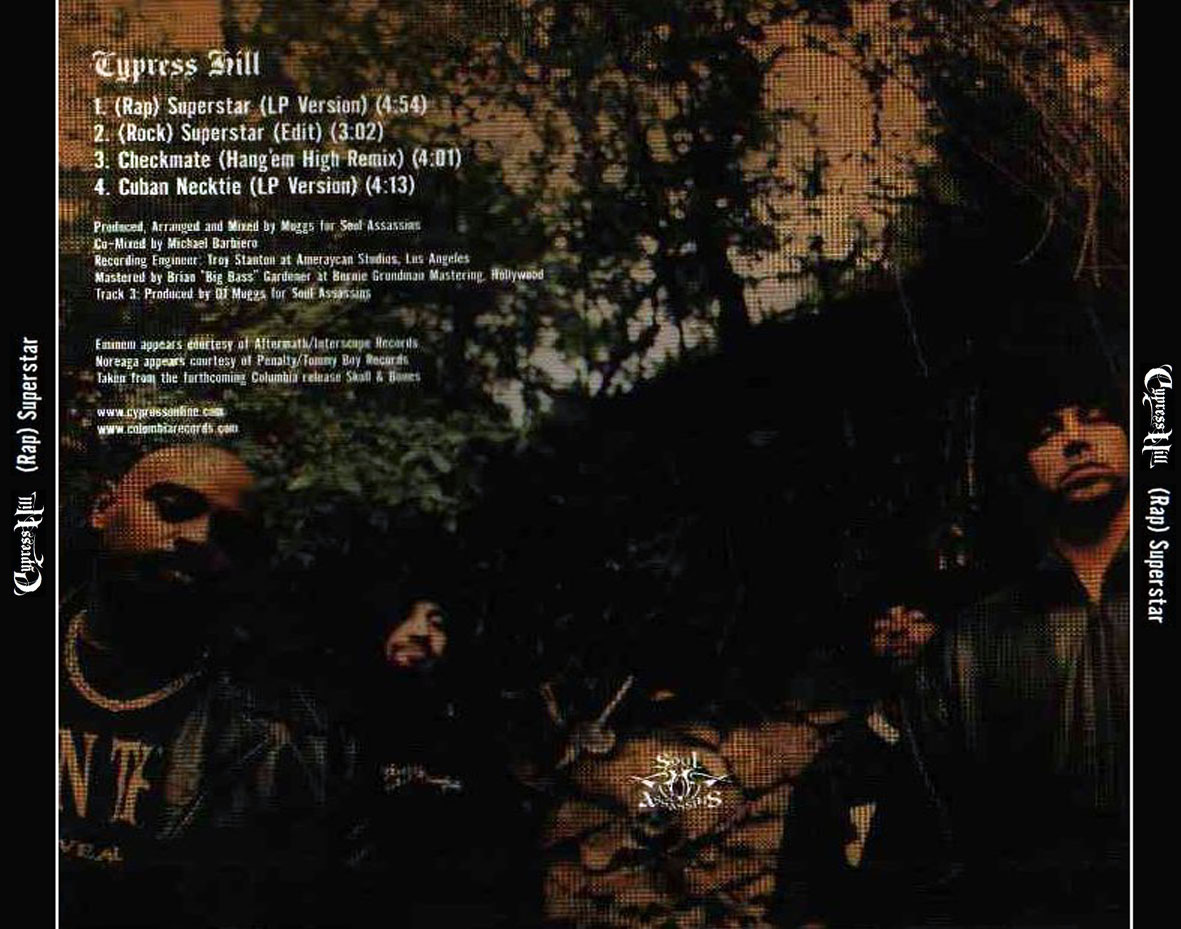 Cartula Trasera de Cypress Hill - (Rap) Superstar (Cd Single)