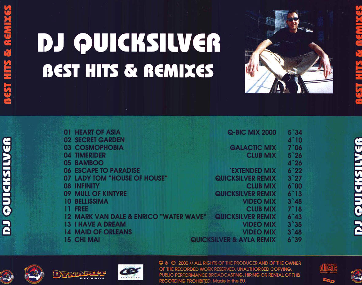 Cartula Trasera de Dj Quicksilver - Best Hits & Remixes