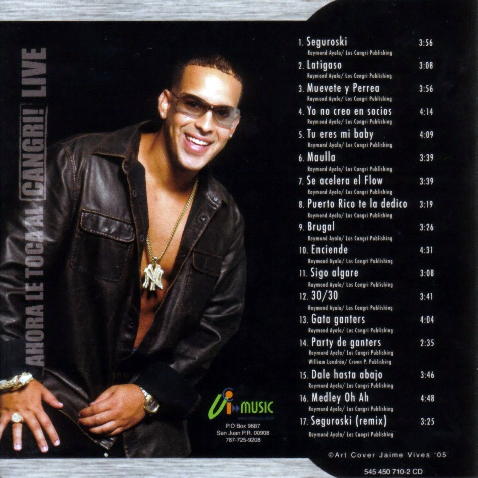 Cartula Interior Frontal de Daddy Yankee - Ahora Le Toca Al Cangri! Live
