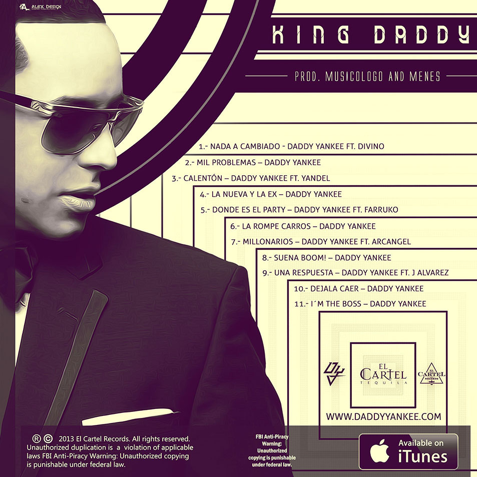 Cartula Interior Frontal de Daddy Yankee - King Daddy