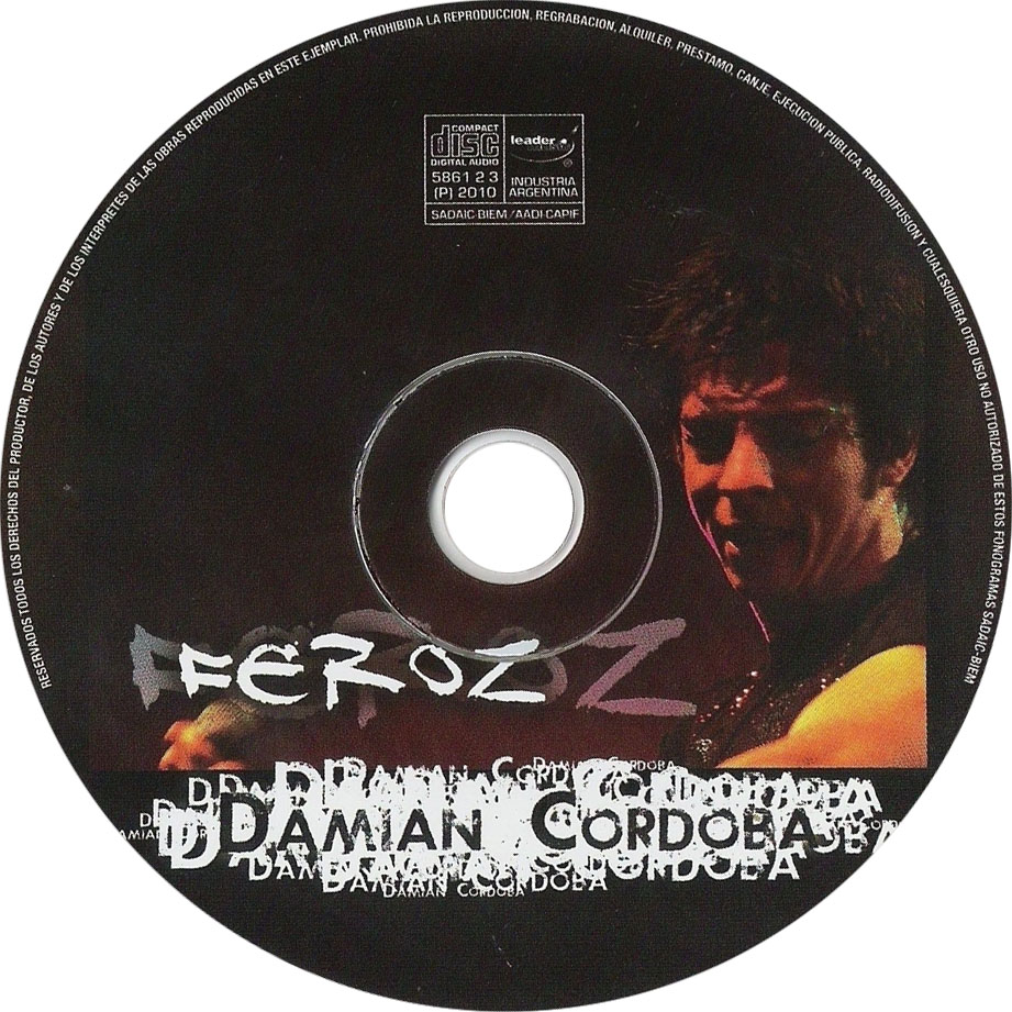 Cartula Cd de Damian Cordoba - Feroz
