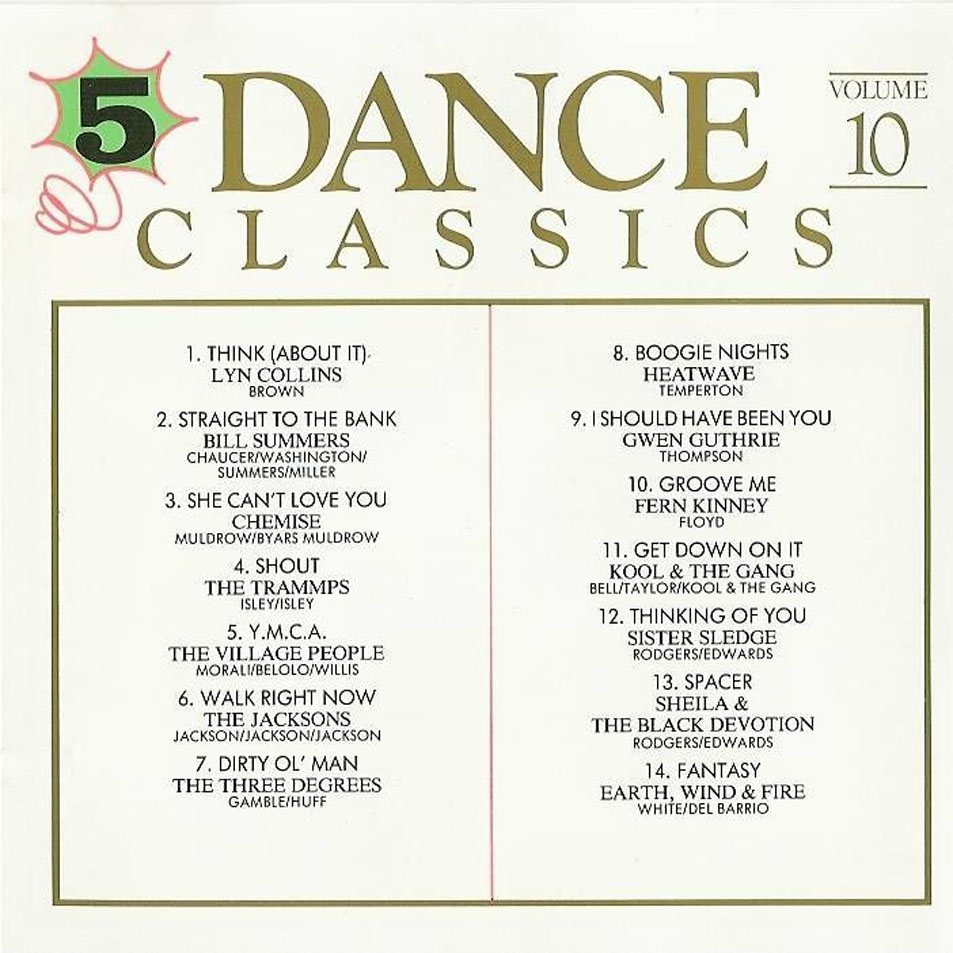 Cartula Interior Frontal de Dance Classics Volume 10