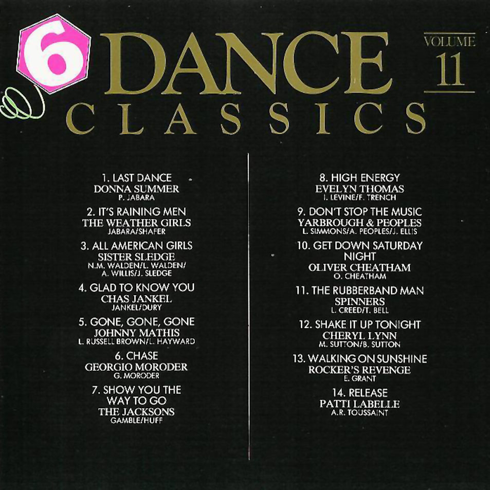 Cartula Interior Frontal de Dance Classics Volume 11