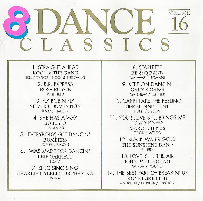 Cartula Interior Frontal de Dance Classics Volume 16