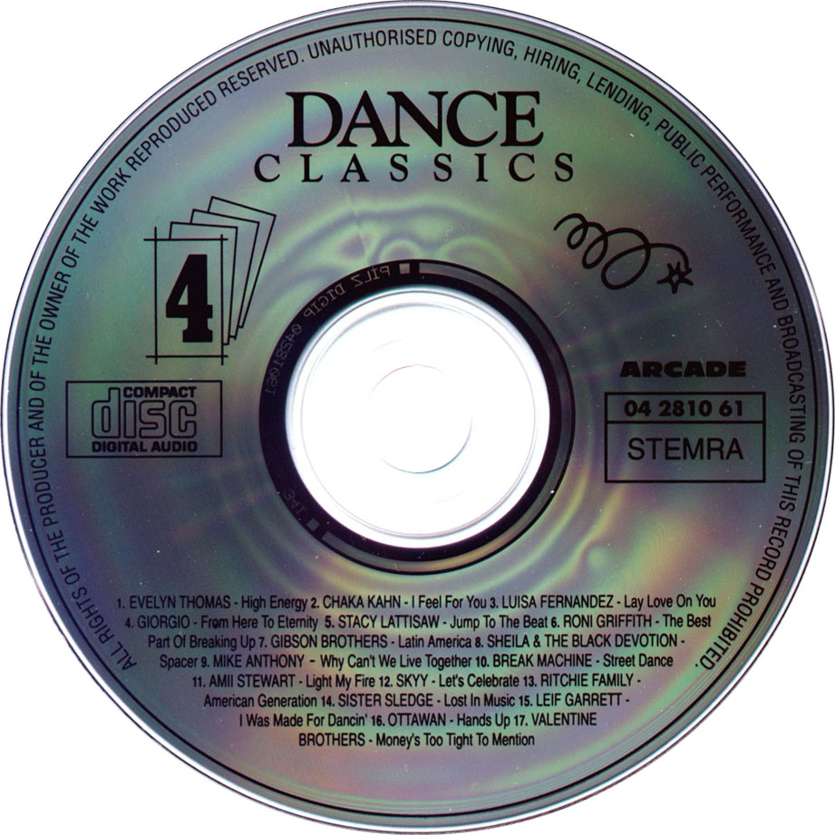 Cartula Cd de Dance Classics Volume 4