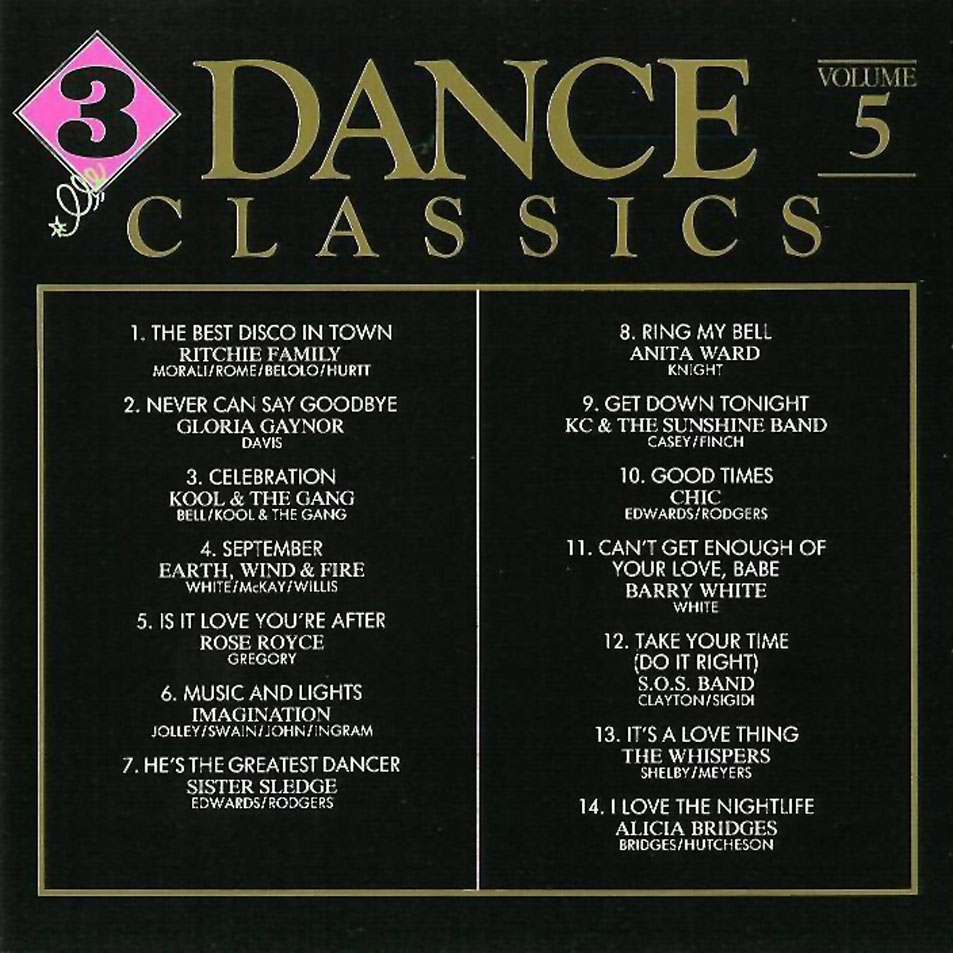 Cartula Interior Frontal de Dance Classics Volume 5 (1988)