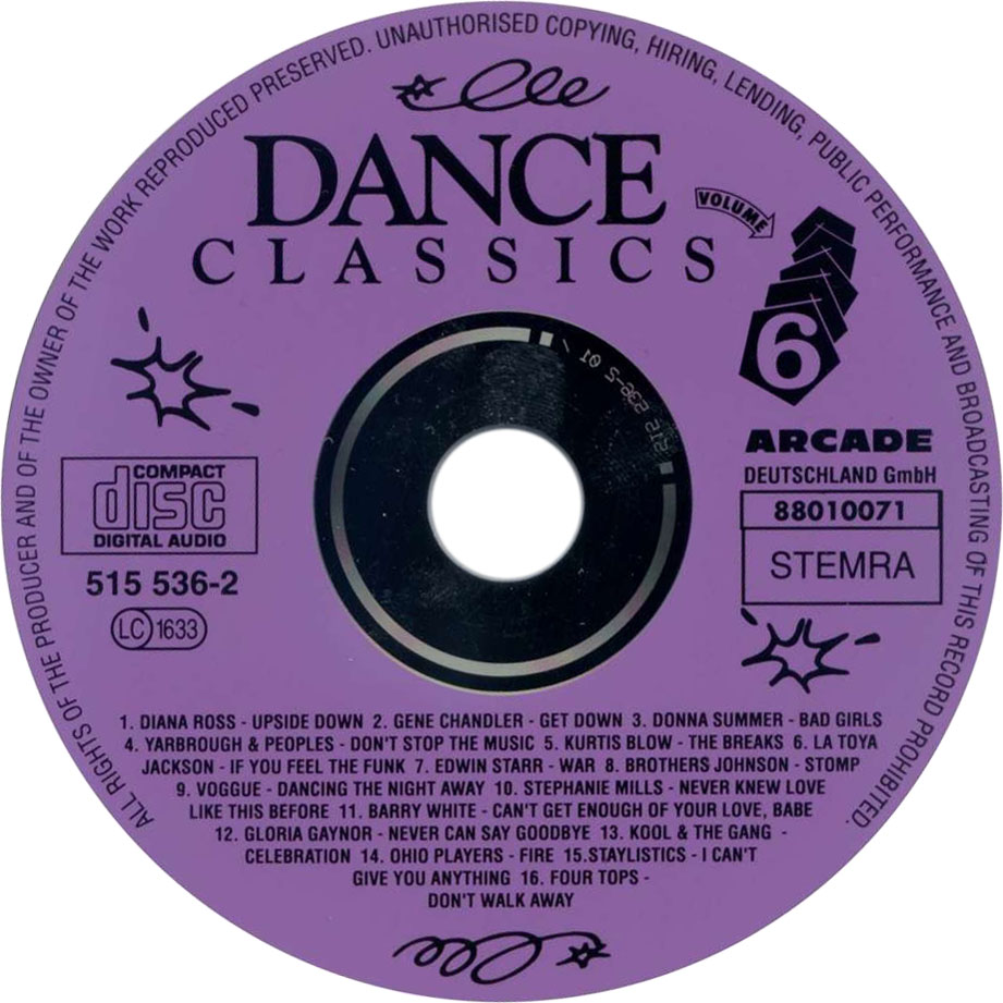 Cartula Cd de Dance Classics Volume 6