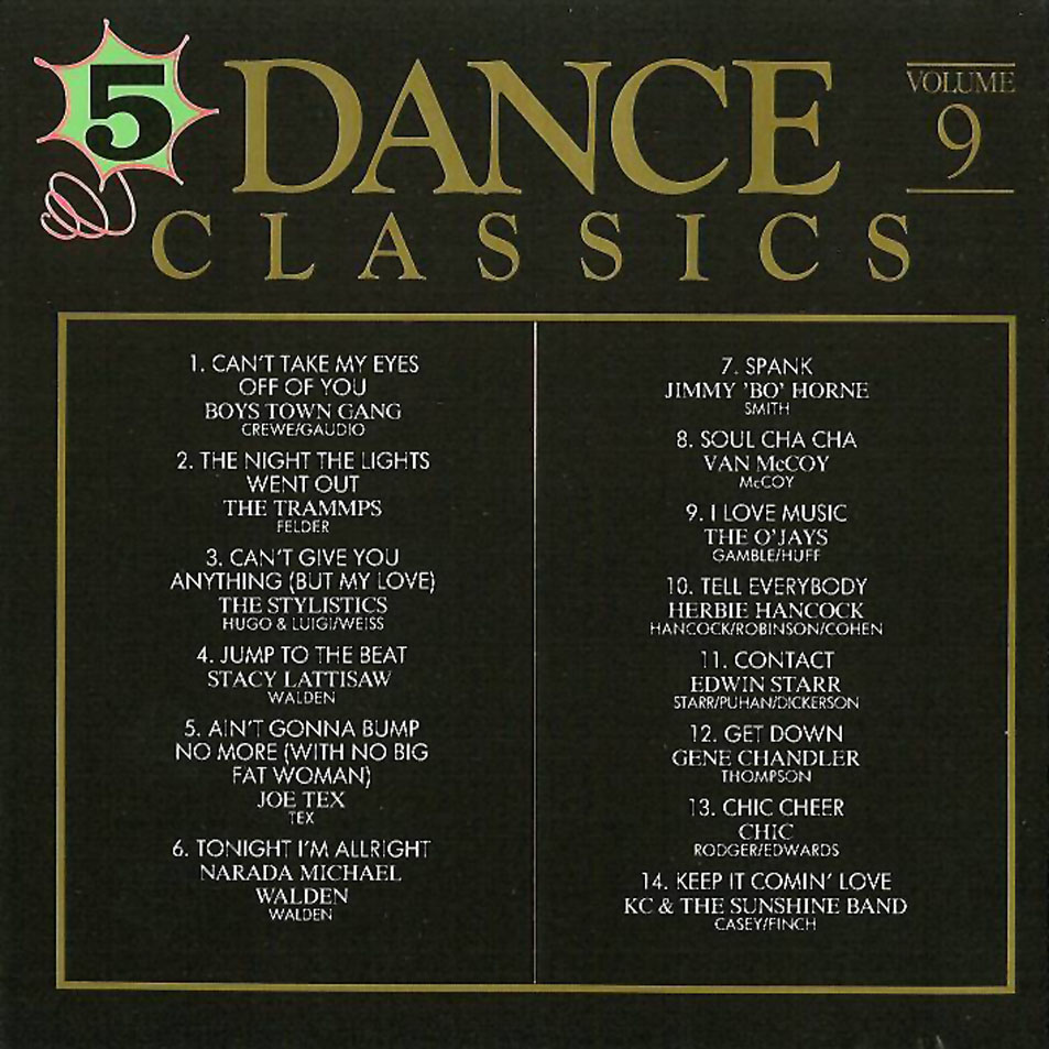 Cartula Interior Frontal de Dance Classics Volume 9