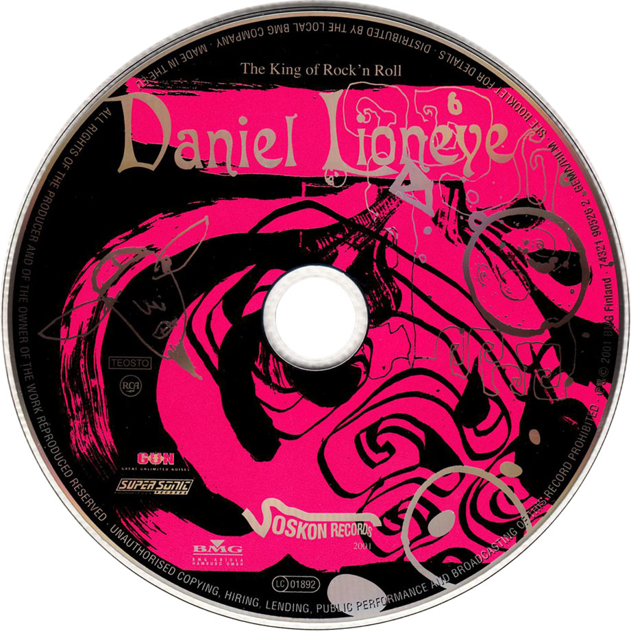 Cartula Cd de Daniel Lioneye - The King Of Rock'n Roll