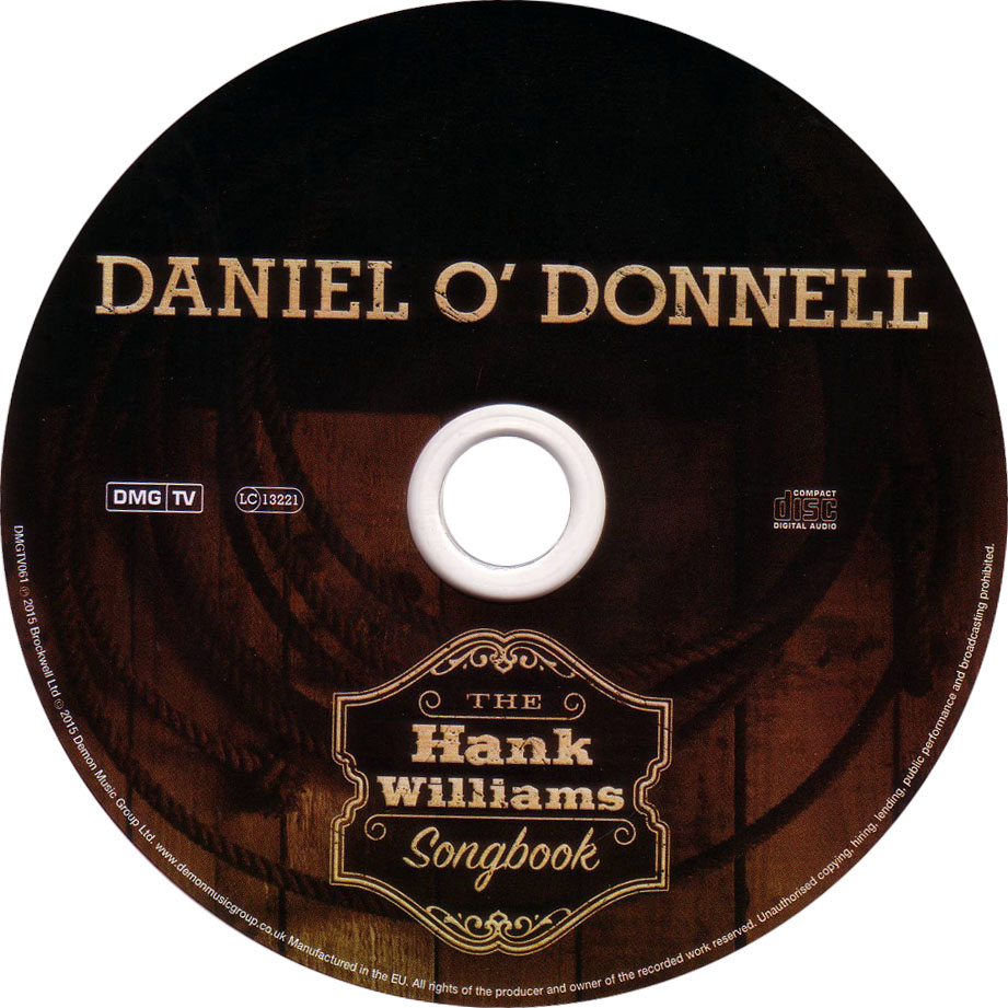 Cartula Cd de Daniel O'donnell - The Hank Williams Songbook