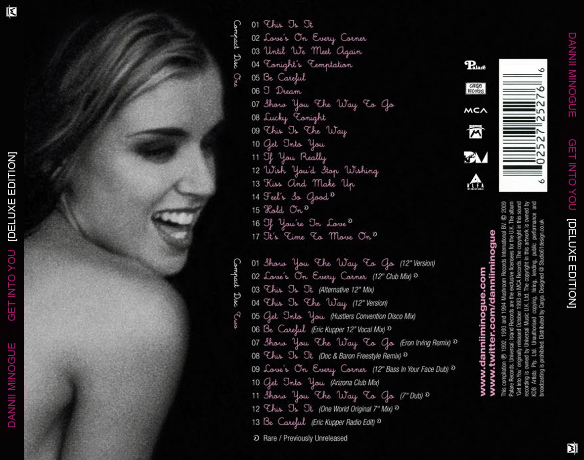 Cartula Trasera de Dannii Minogue - Get Into You (Deluxe Edition)