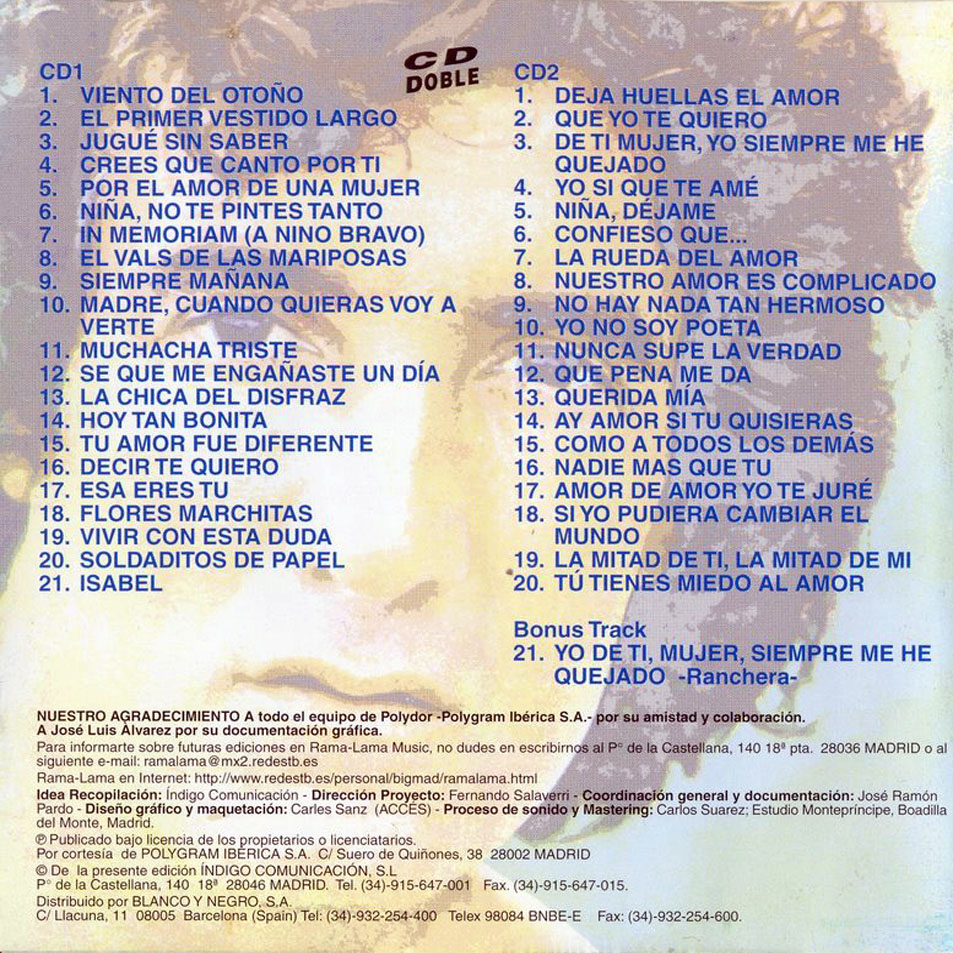 Cartula Interior Frontal de Danny Daniel - Todas Sus Grabaciones En Polydor (1974-1978)