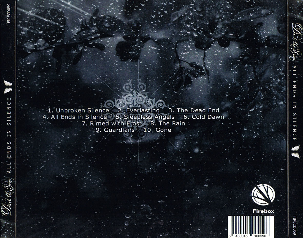 Cartula Trasera de Dark The Suns - All Ends In Silence