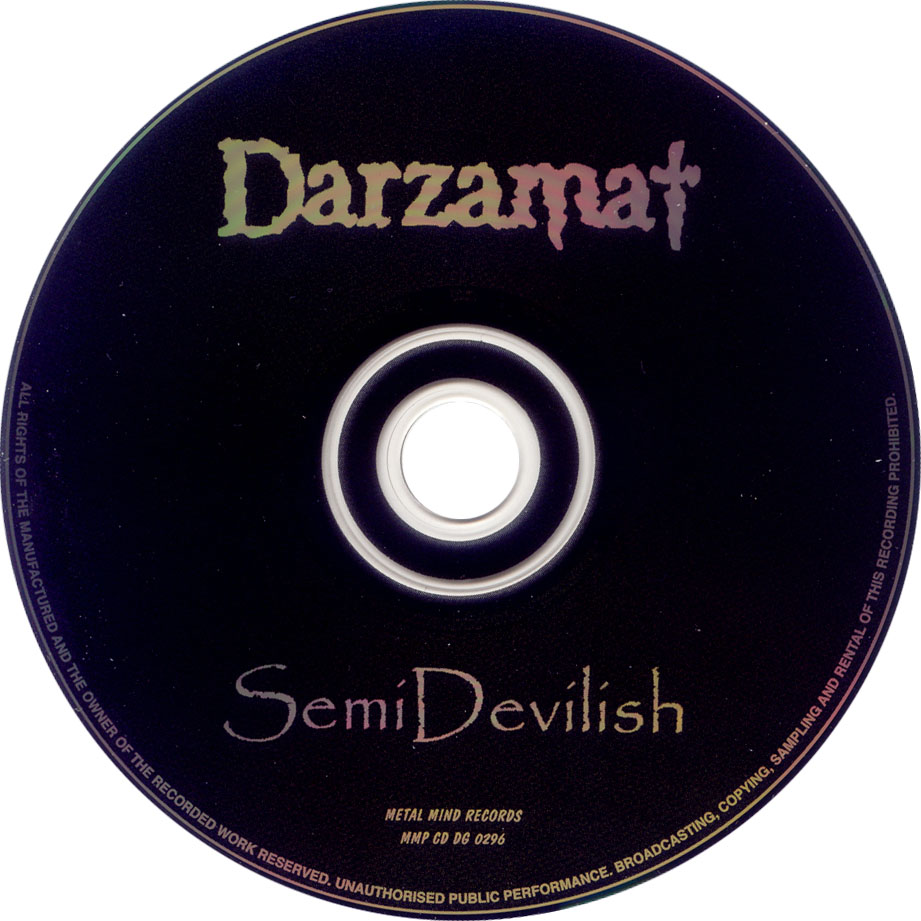 Cartula Cd de Darzamat - Semidevilish