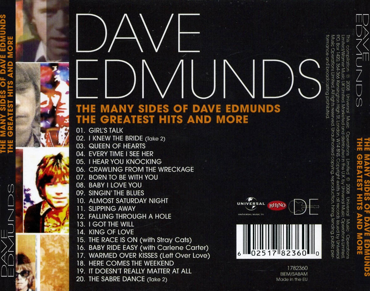 Cartula Trasera de Dave Edmunds - The Many Sides Of Dave Edmunds: The Greatest Hits And More
