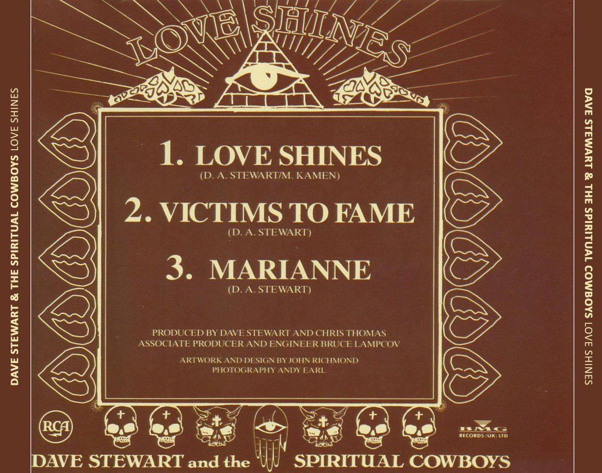 Cartula Trasera de Dave Stewart & The Spiritual Cowboys - Love Shines (Cd Single)