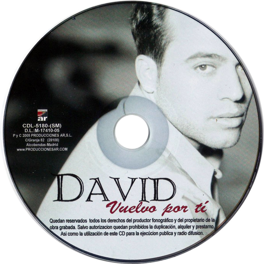 Cartula Cd de David - Vuelvo Por Ti
