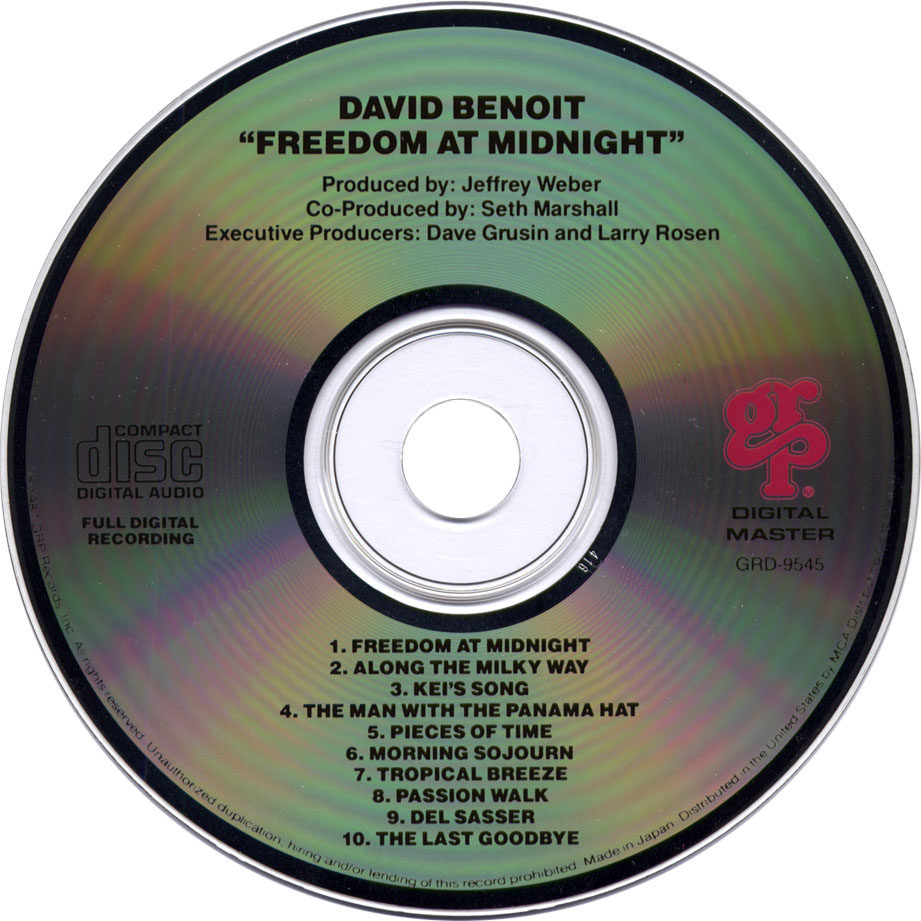 Cartula Cd de David Benoit - Freedom At Midnight