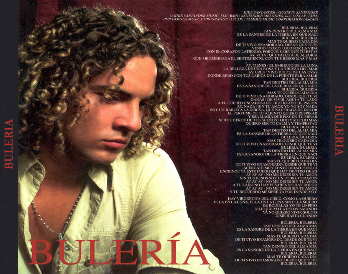 Cartula Trasera de David Bisbal - Buleria (Cd Single)