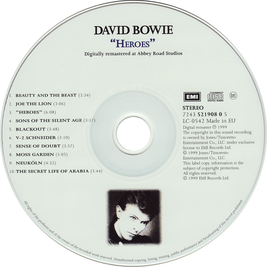 Cartula Cd de David Bowie - Heroes