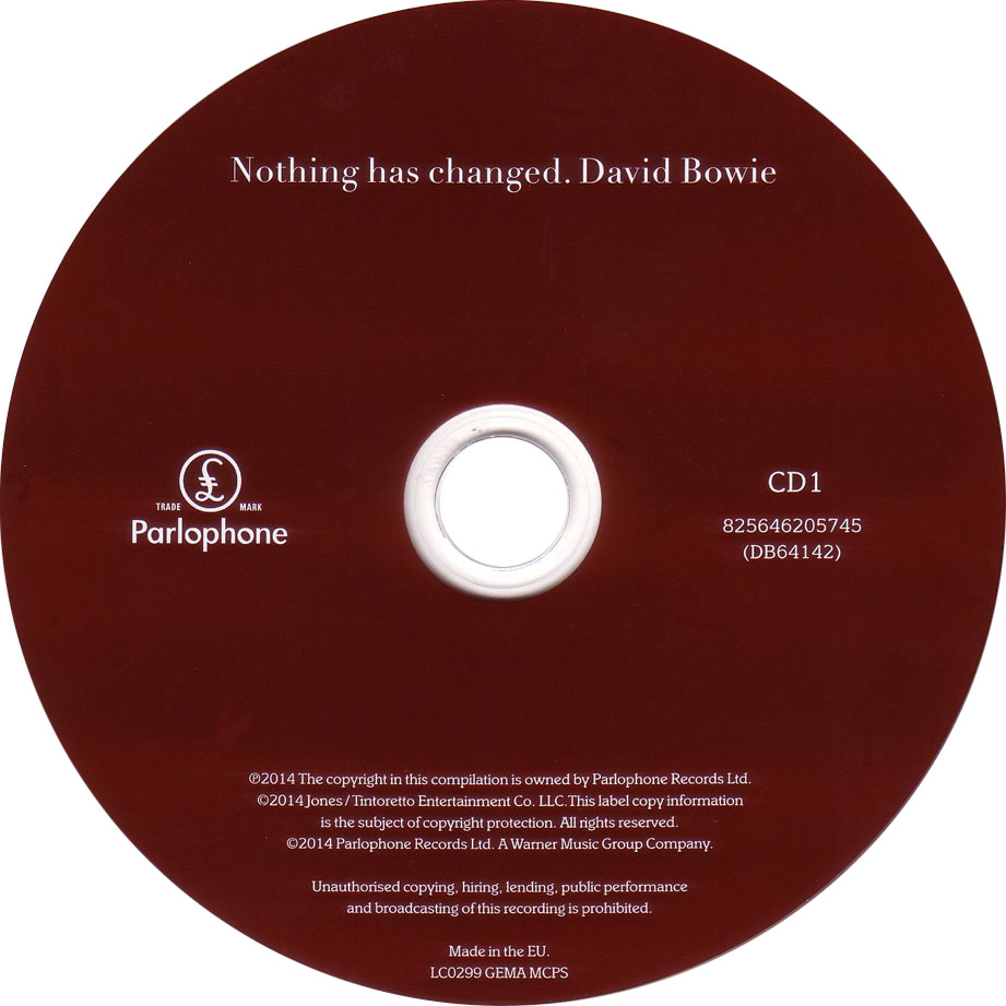 Cartula Cd1 de David Bowie - Nothing Has Changed