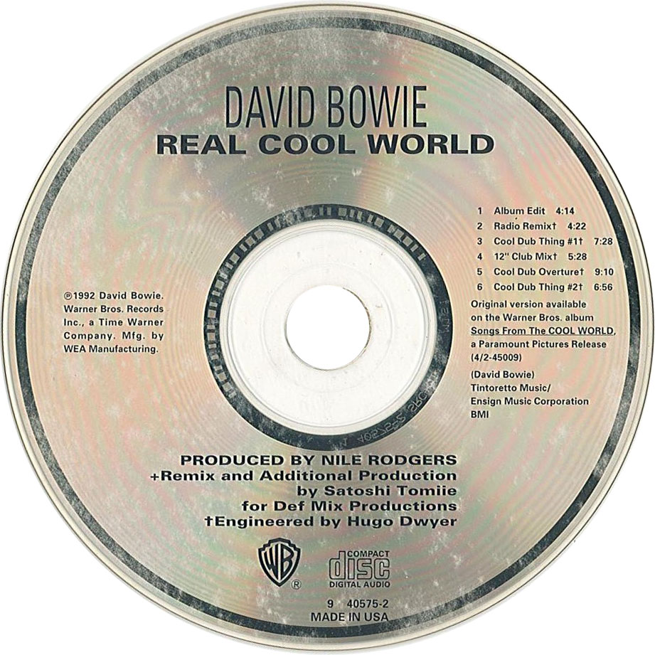 Cartula Cd de David Bowie - Real Cool World (Cd Single)