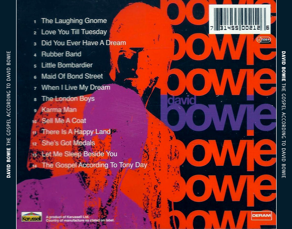 Cartula Trasera de David Bowie - The Gospel According To David Bowie