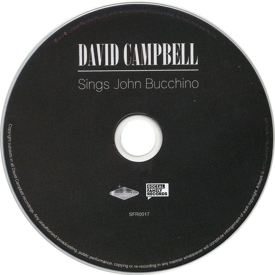 Cartula Cd de David Campbell - Sings John Bucchino