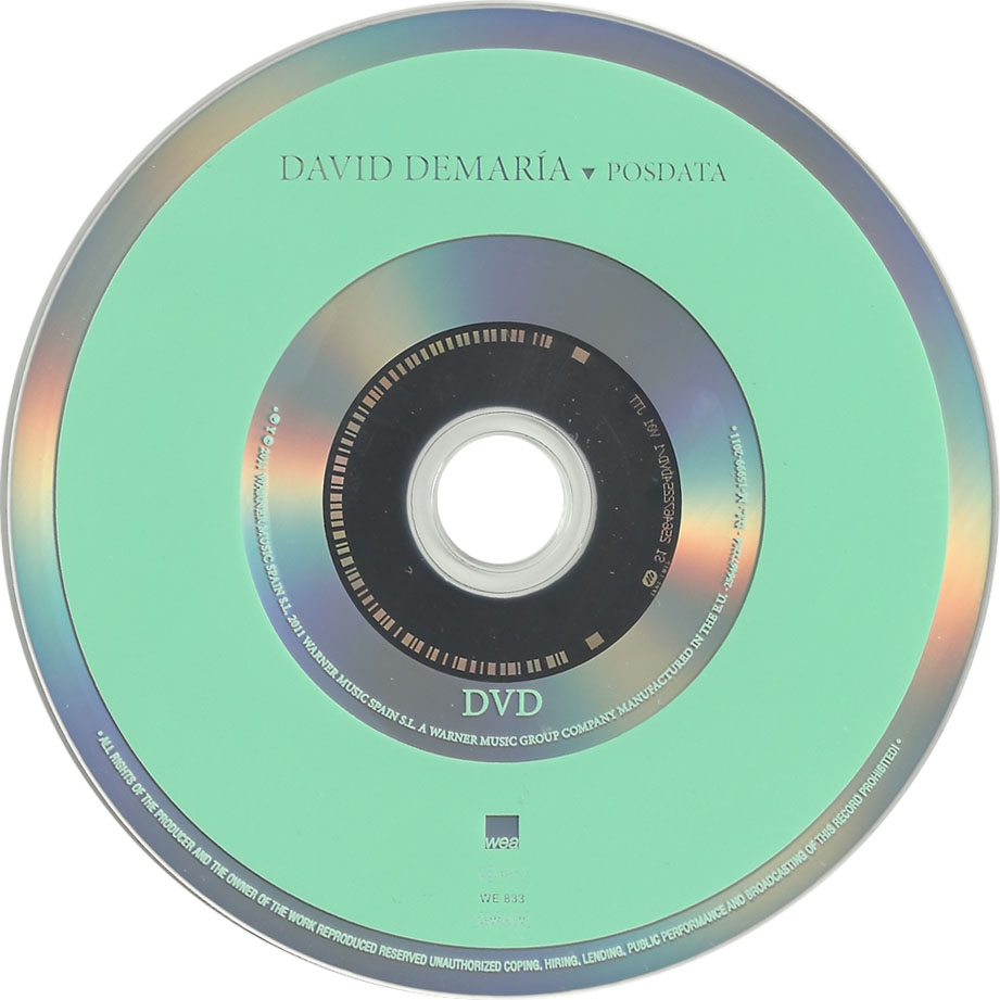 Cartula Dvd de David Demaria - Posdata (Edicion Especial)