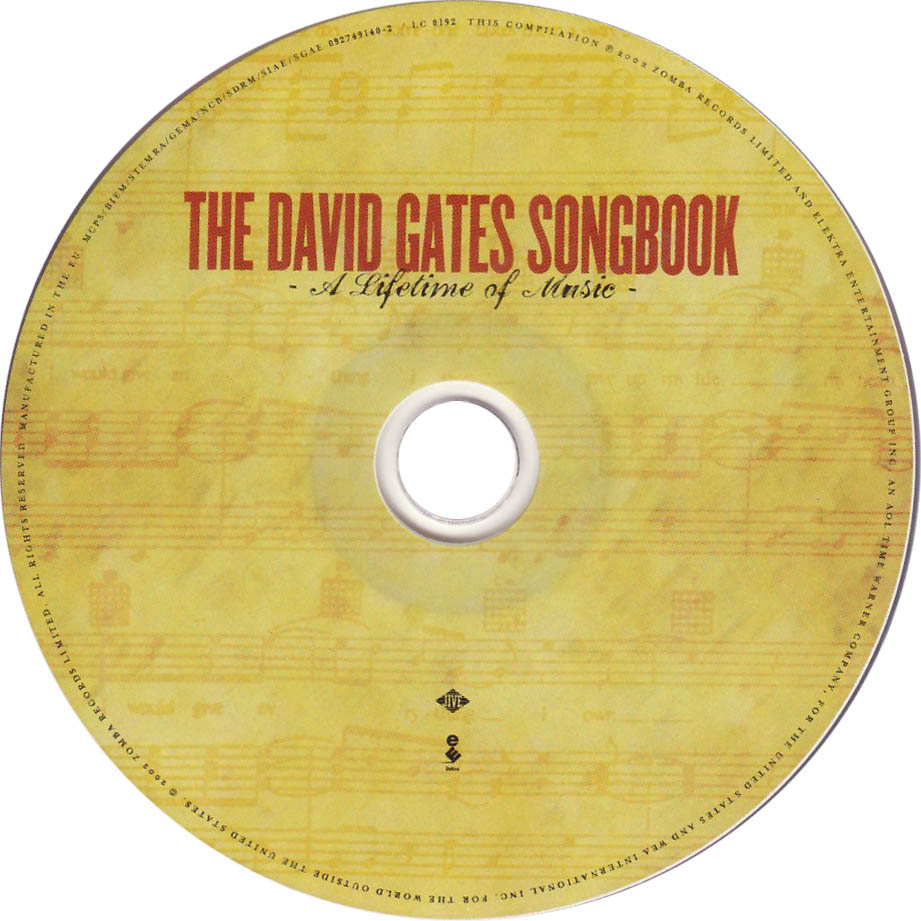 Carátula Cd de David Gates - The David Gates Songbook: A Lifetime Of Music