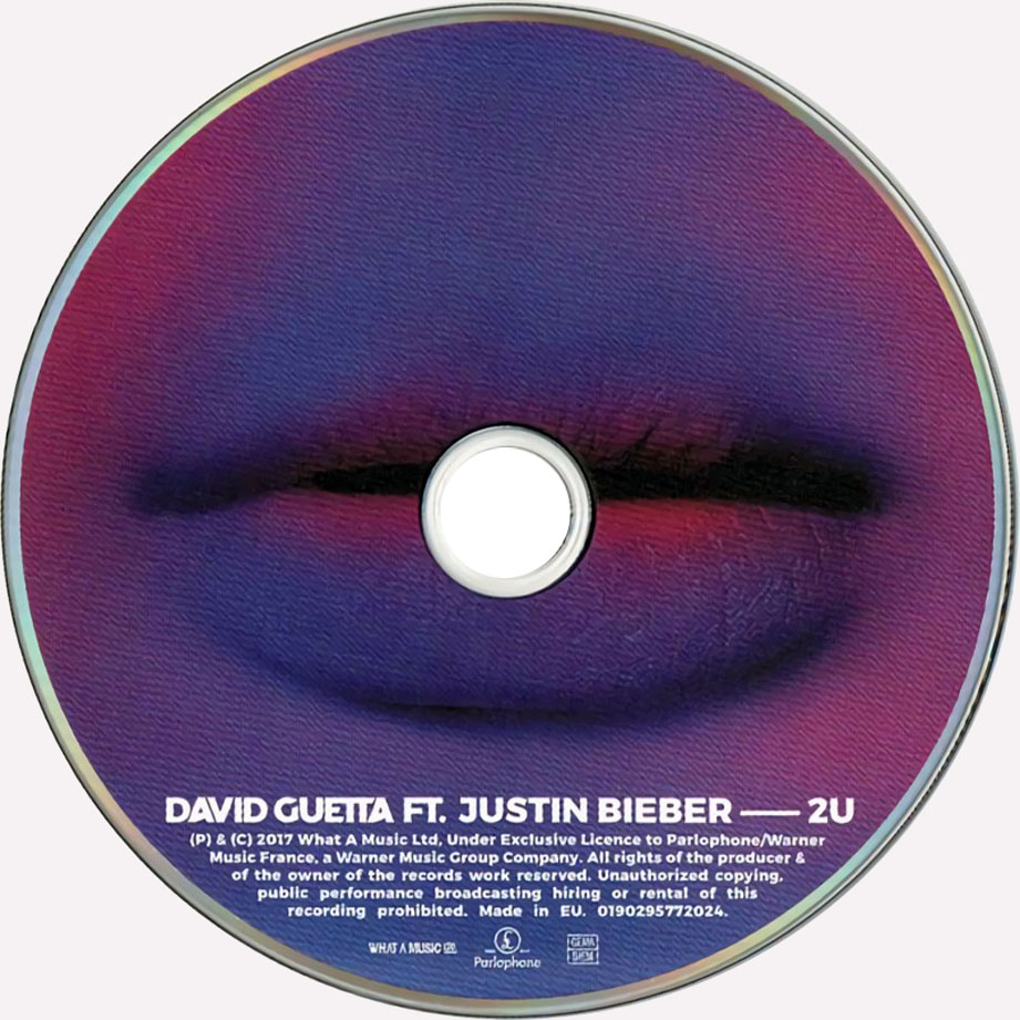 Cartula Cd de David Guetta - 2u (Featuring Justin Bieber) (Cd Single)