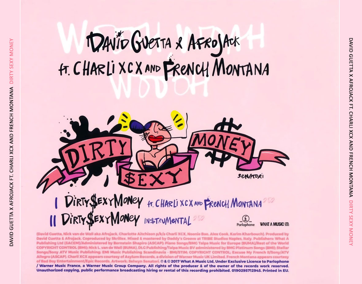 Cartula Trasera de David Guetta - Dirty Sexy Money (Featuring Afrojack, Charli Xcx & French Montana) (Cd Single)