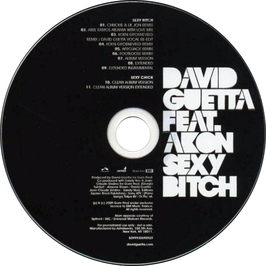 Cartula Cd de David Guetta - Sexy Bitch (Remixes & Edits) (Featuring Akon) (Cd Single)