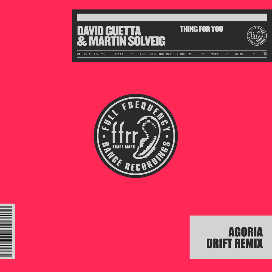 Cartula Frontal de David Guetta - Thing For You (Featuring Martin Solveig) (Agoria Drift Remix) (Cd Single)