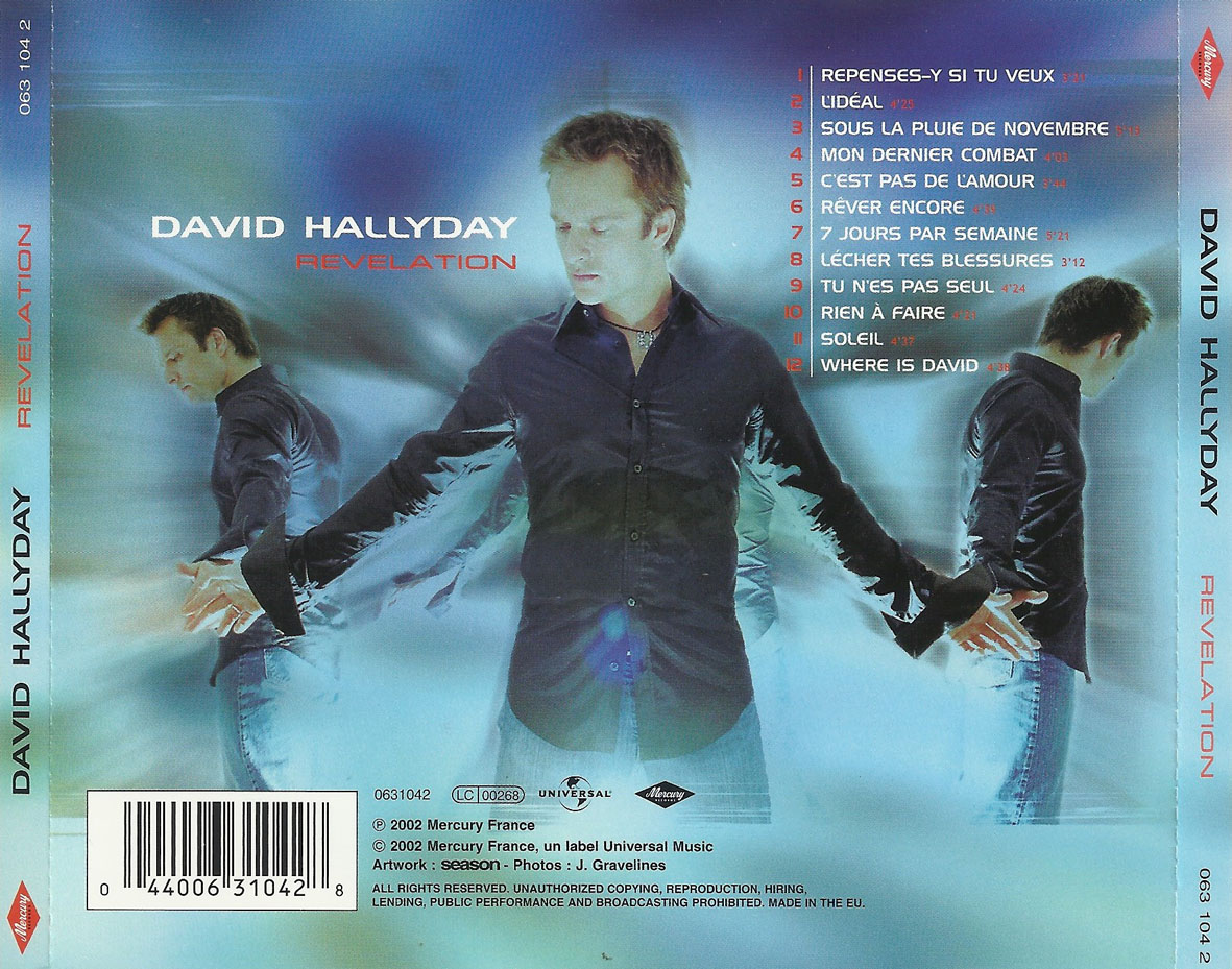 Cartula Trasera de David Hallyday - Revelation (Deluxe Edition)