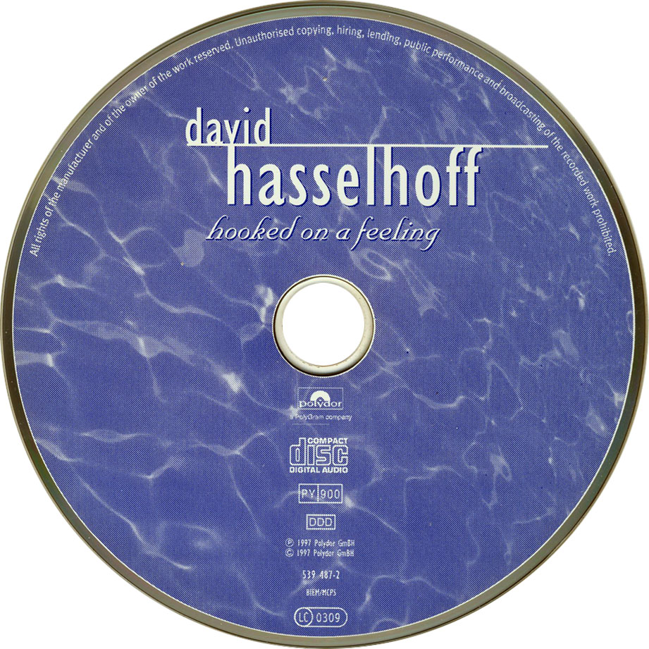 Cartula Cd de David Hasselhoff - Hooked On A Feeling