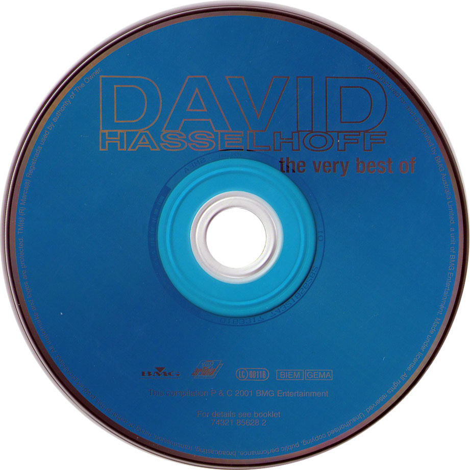 Cartula Cd de David Hasselhoff - The Very Best Of David Hasselhoff