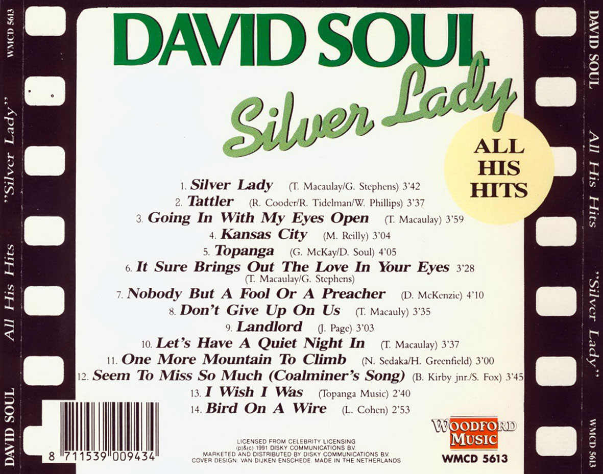 Cartula Trasera de David Soul - Silver Lady