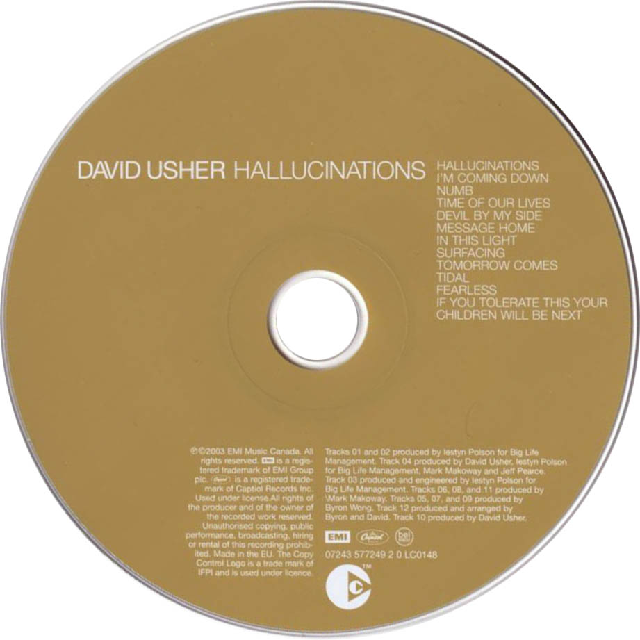 Cartula Cd de David Usher - Hallucinations