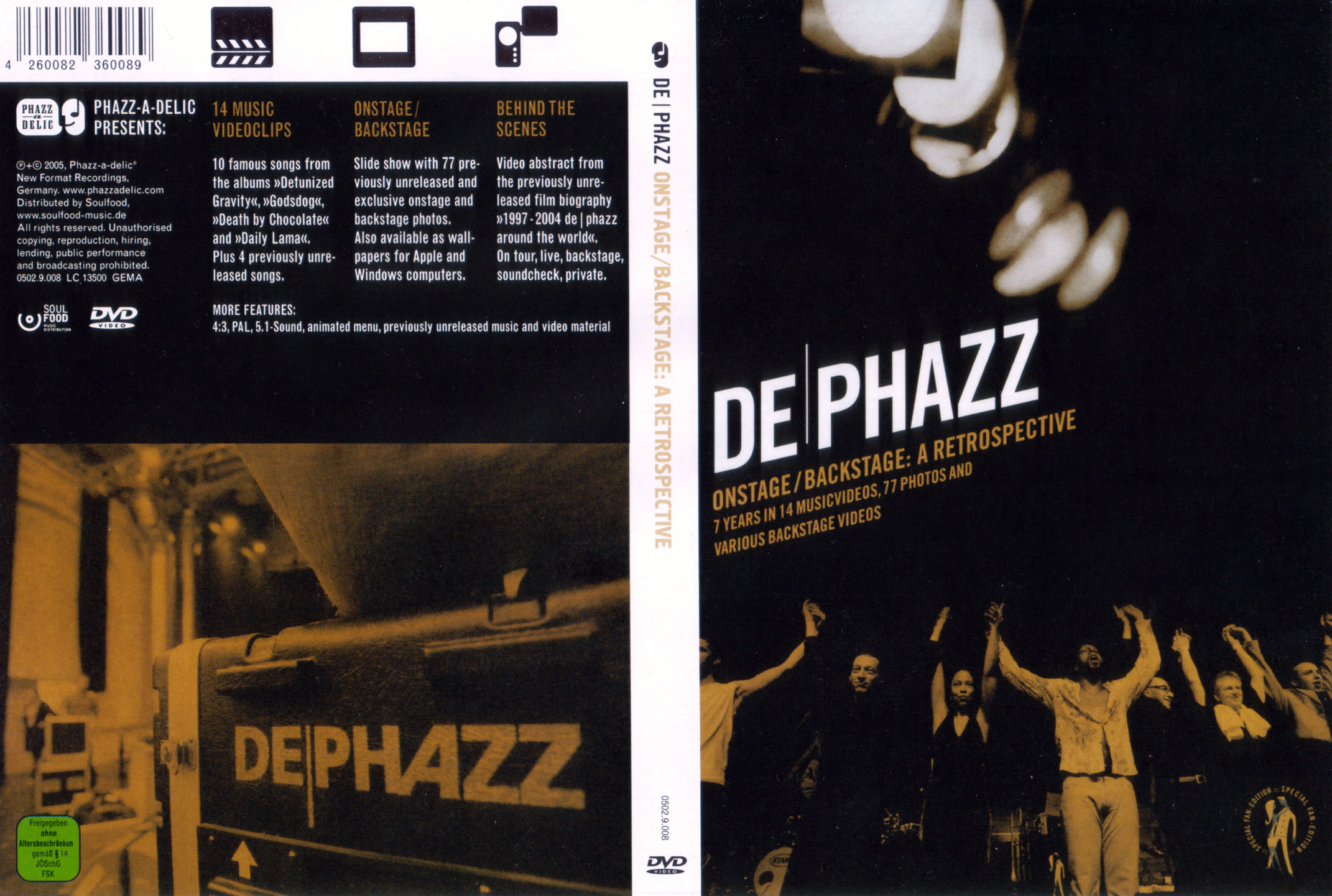 Cartula Caratula de De-Phazz - Onstage / Backstage: A Retrospective (Dvd)