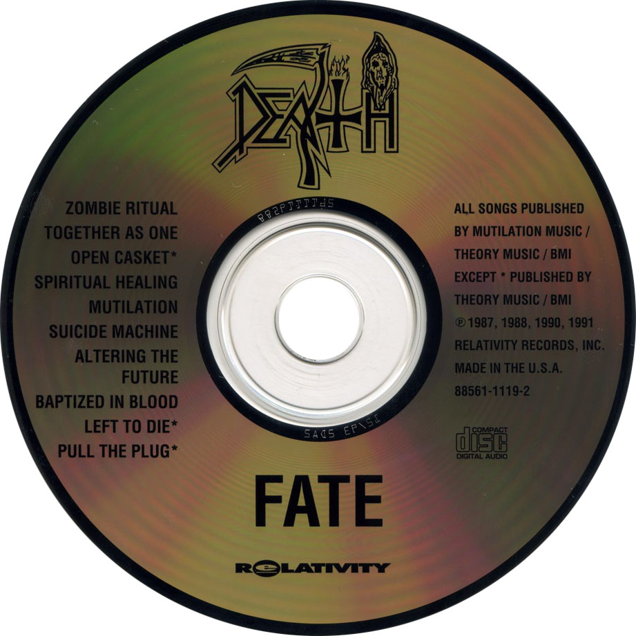 Cartula Cd de Death - Fate: The Best Of Death