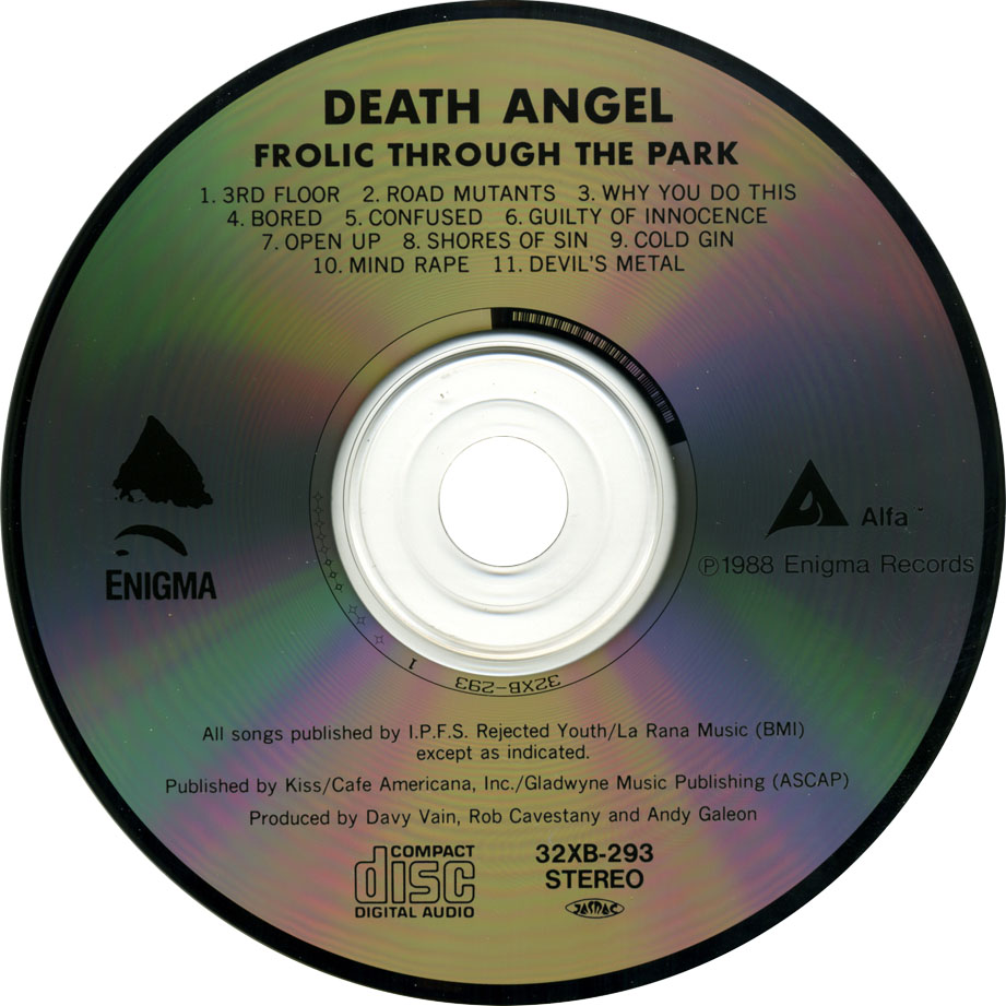 Cartula Cd de Death Angel - Frolic Through The Park