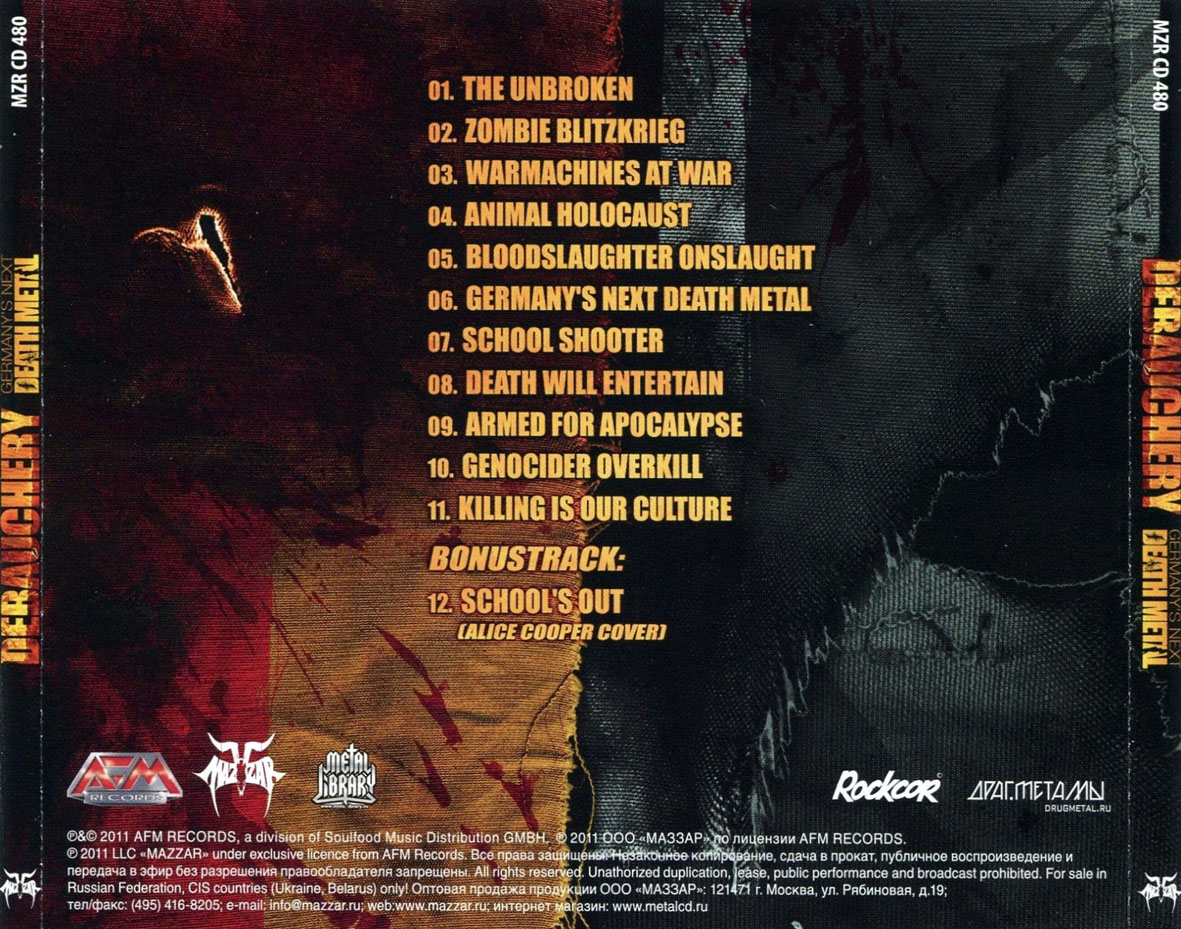 Cartula Trasera de Debauchery - Germany's Next Death Metal